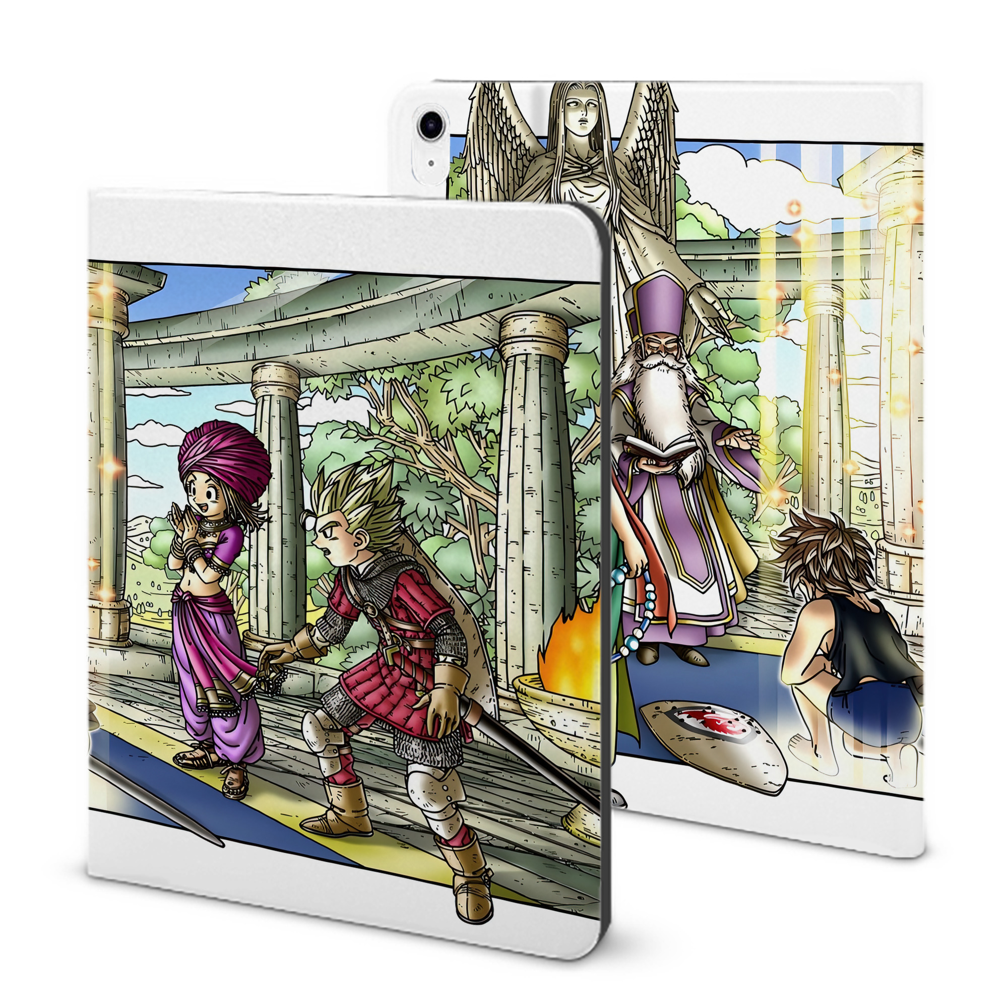 （画像用） ドラゴンクエスト Doragon Kuesuto Dragon Quest IPad ケース ブック型 PUレザー TPU 耐衝撃 軽量 薄型 ペン収納なし 全面保護 IPad 各モデル対応